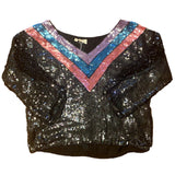 Jeffrey Lawrence sequin top M/L