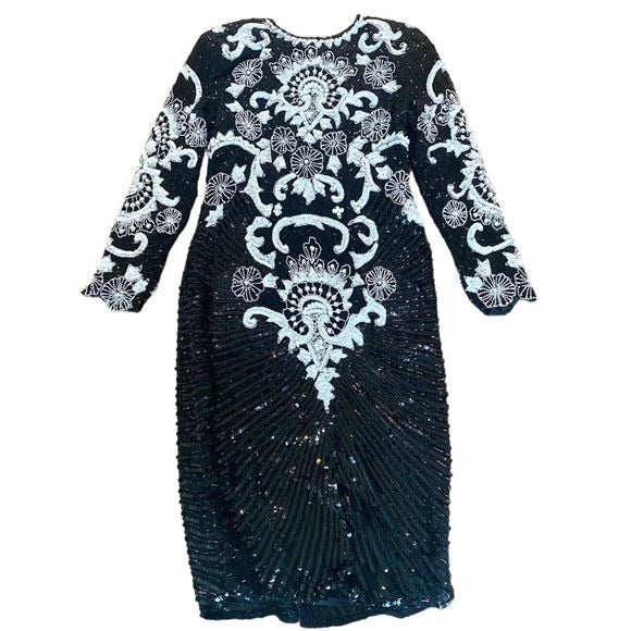 NWT Eve’s Allure sequins beaded dress M