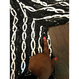 Black and white sequins blazer S/M