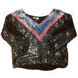 Jeffrey Lawrence sequin top M/L