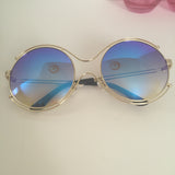 Floaters metal frame circle sunglasses