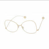 Granny metal frame clear lens glasses