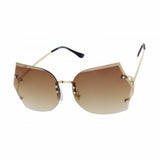 rimless vintage style sunglasses