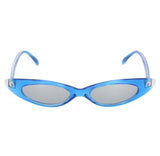 slim cat eye mirror sunglasses