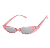 slim cat eye mirror sunglasses