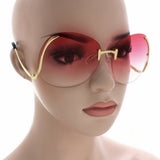 rimless granny sunglasses