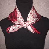 Red black and white scarf