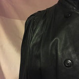 vintage leather button coat