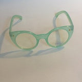 Round Cat eye clear lens glasses