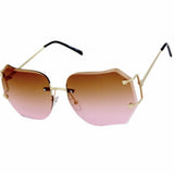 Rimless granny sunglasses