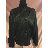 vintage leather button coat