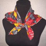 Red gold blue scarf