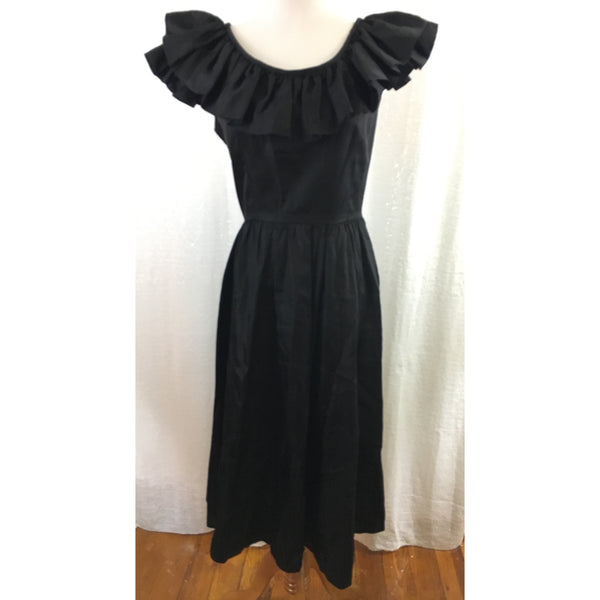 Vintage ruffle maxi dress