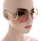 granny rimless sunglasses