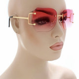 Rimless granny sunglasses
