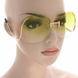 rimless granny sunglasses
